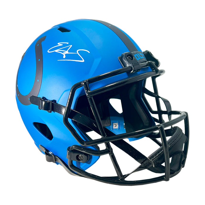 Edgerrin James Signed Indianapolis Colts Rave Full-Size Replica Football Helmet (Beckett)