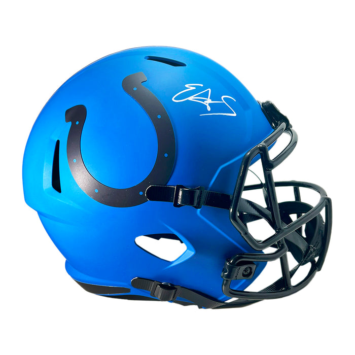 Edgerrin James Signed Indianapolis Colts Rave Full-Size Replica Football Helmet (Beckett)