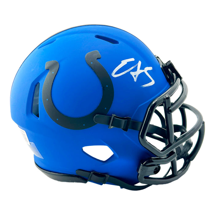 Edgerrin James Signed Indianapolis Colts Rave Mini Football Helmet (Beckett)
