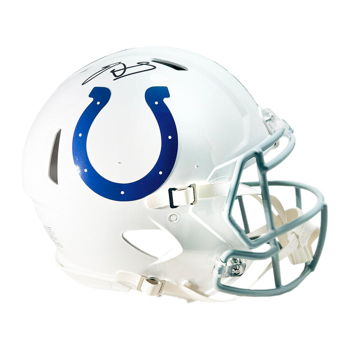 Edgerrin James Signed Indianapolis Colts Authentic Speed Full-Size Football Helmet (Beckett)