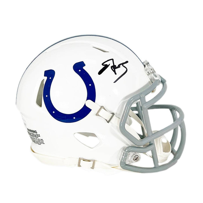 Edgerrin James Signed Indianapolis Colts Speed Mini Replica Football Helmet (JSA) - RSA