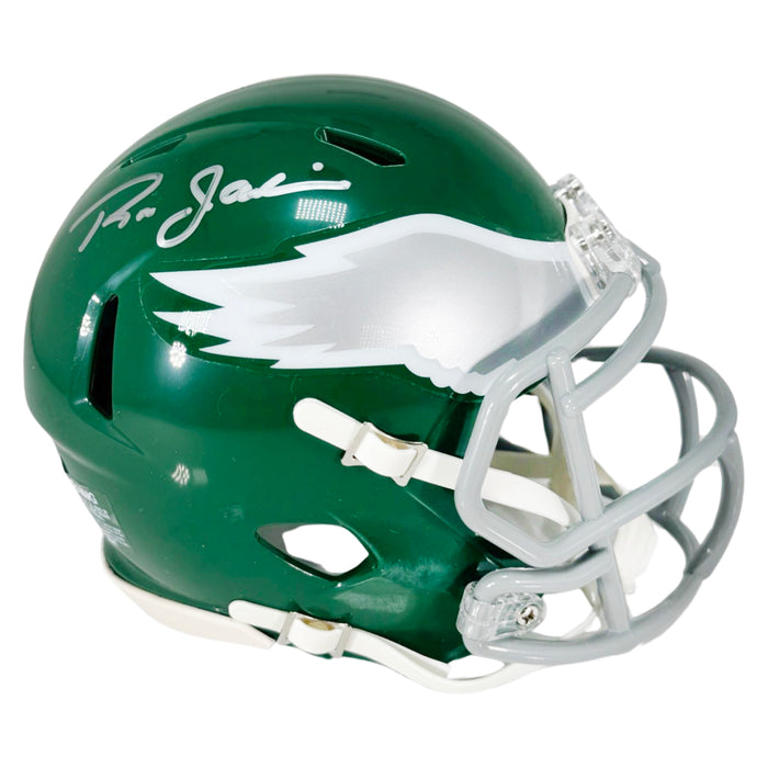 Ron Jaworski Signed Philadelphia Eagles Throwback 1974-95 Speed Mini Football Helmet (Beckett)