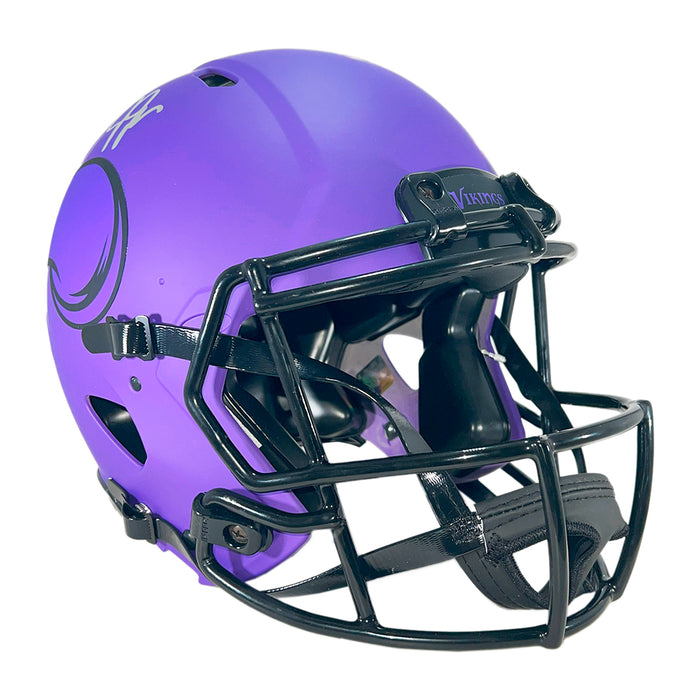 Justin Jefferson Signed Minnesota Vikings Authentic Rave Full-Size Football Helmet (Beckett)