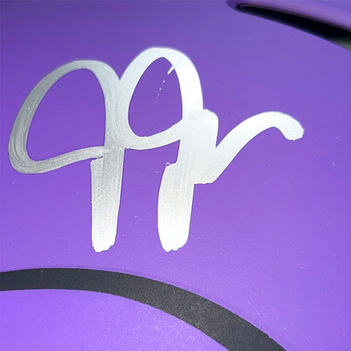 Justin Jefferson Signed Minnesota Vikings Authentic Rave Full-Size Football Helmet (Beckett)