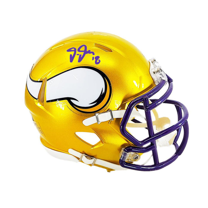 Justin Jefferson Signed Minnesota Vikings Flash Speed Mini Football Helmet (Beckett)