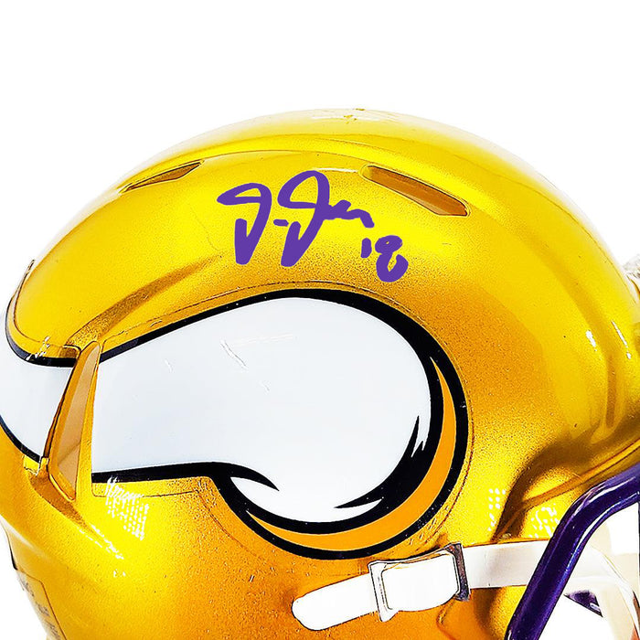 Justin Jefferson Signed Minnesota Vikings Flash Speed Mini Football Helmet (Beckett)