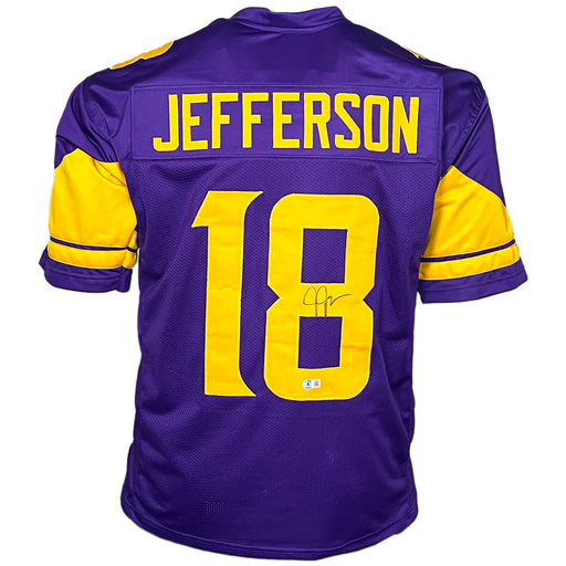 Justin Jefferson Signed Minnesota Color Rush Football Jersey (Beckett)