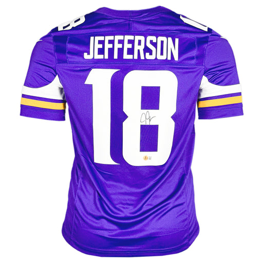 Justin Jefferson Signed Authentic Minnesota Vikings Purple Football Jersey (Beckett)
