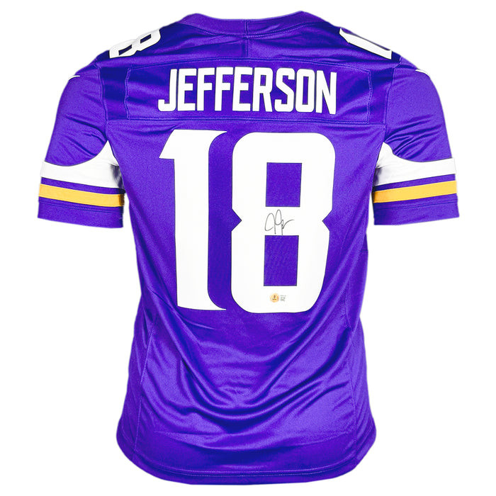 Justin Jefferson Signed Authentic Minnesota Vikings Purple Football Jersey (Beckett)