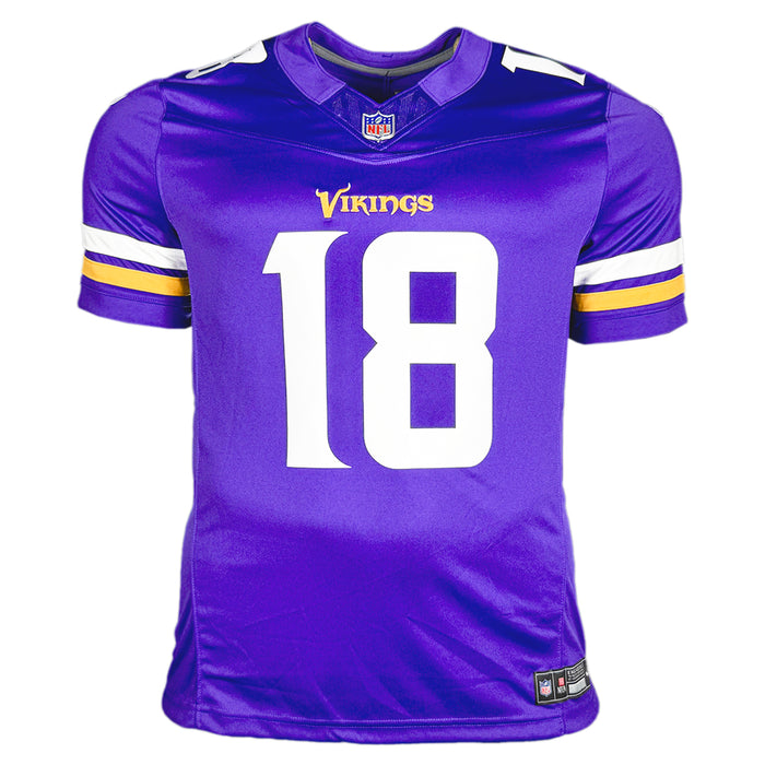 Justin Jefferson Signed Authentic Minnesota Vikings Purple Football Jersey (Beckett)