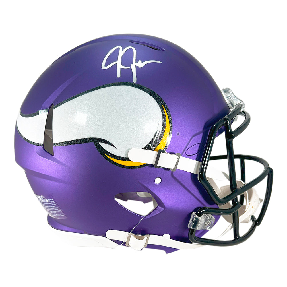 Justin Jefferson Signed Minnesota Vikings Authentic Speed Full-Size Football Helmet (Beckett)