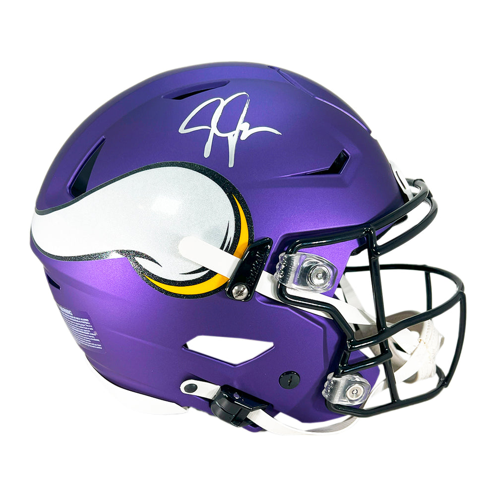 Justin Jefferson Signed Minnesota Vikings Authentic SpeedFlex Full-Size Football Helmet (Beckett)