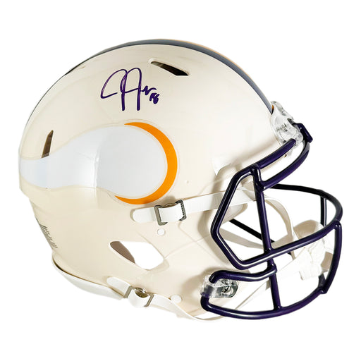 Justin Jefferson Signed Minnesota Vikings Authentic Retro Speed Full-Size Football Helmet (Beckett)