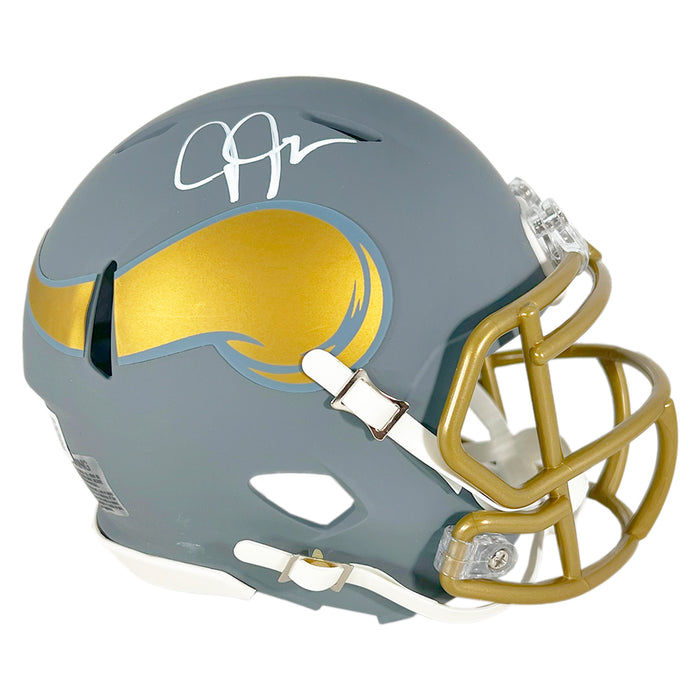 Justin Jefferson Signed Minnesota Vikings Slate Alternate Speed Mini F — RSA