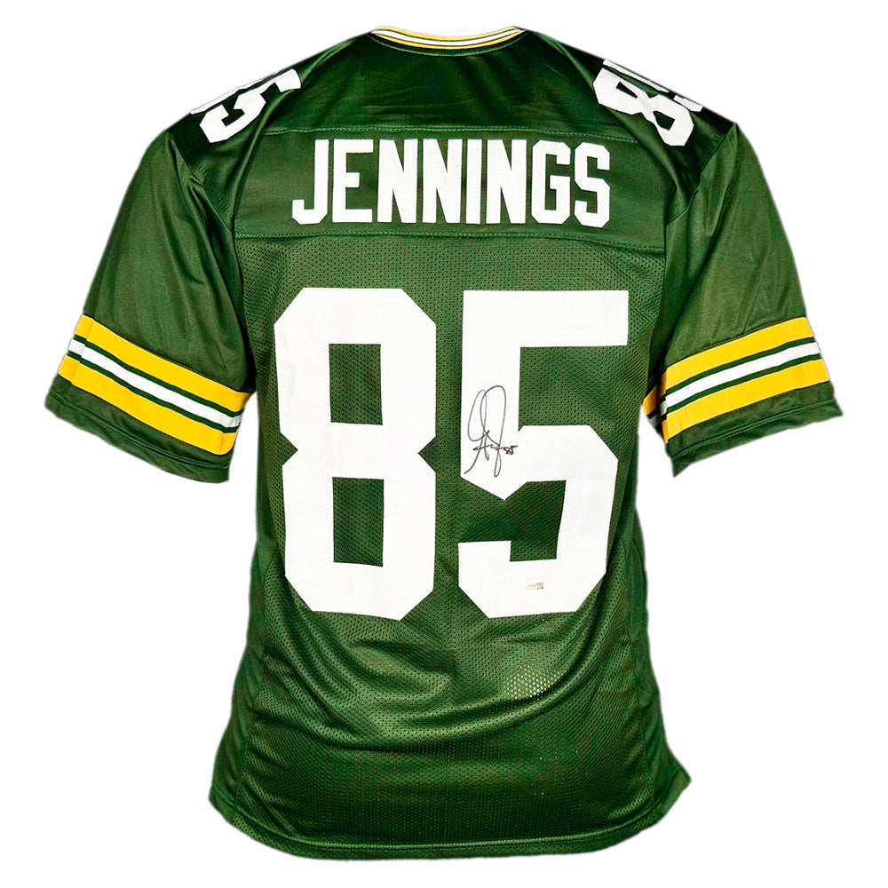 Greg Jennings Signed Green Bay Green Football Jersey (JSA)