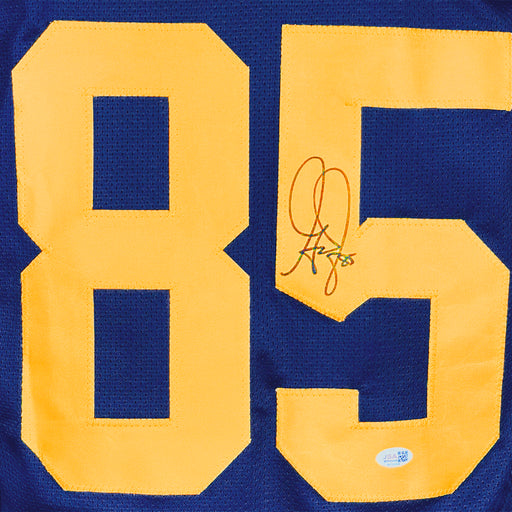 Greg Jennings Signed Green Bay Throwback Football Jersey (JSA)