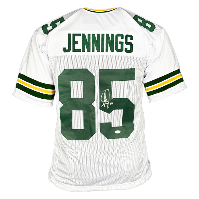 Greg Jennings Signed Green Bay White Football Jersey (JSA)