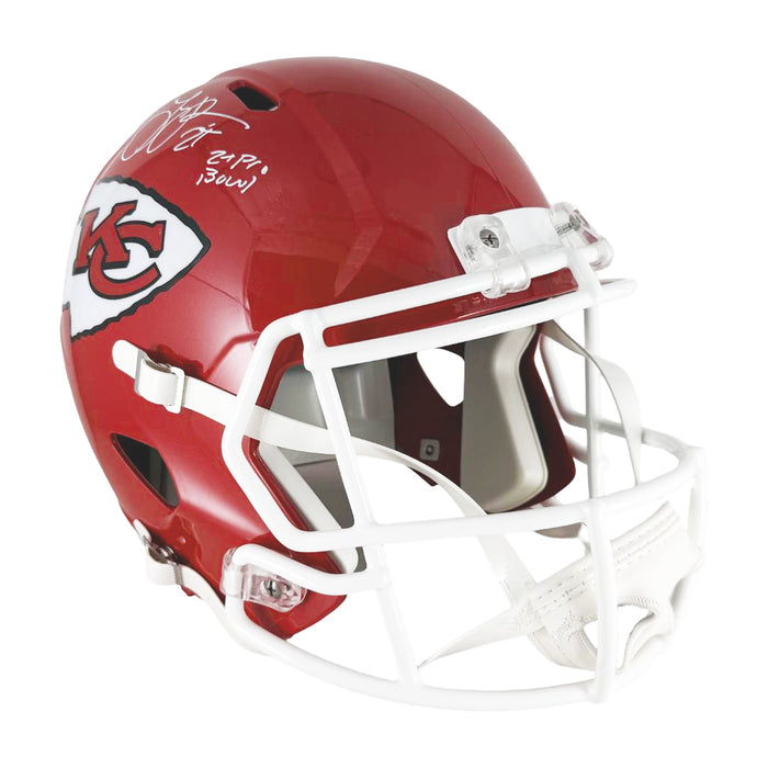 Larry Johnson Signed 2x Pro Bowl Inscription Kansas City Chiefs Speed Full-Size Replica Football Helmet (JSA)