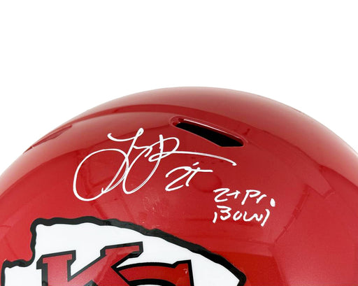 Larry Johnson Signed 2x Pro Bowl Inscription Kansas City Chiefs Speed Full-Size Replica Football Helmet (JSA)