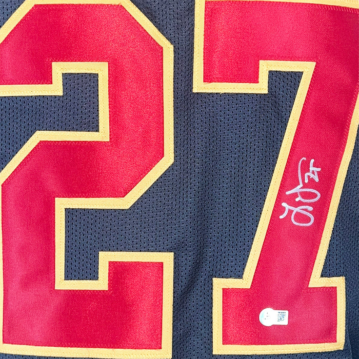 Larry Johnson Signed Kansas City Black Football Jersey (Beckett)
