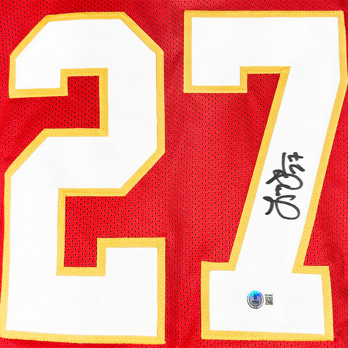 Larry Johnson Signed Kansas City Red Football Jersey (Beckett)