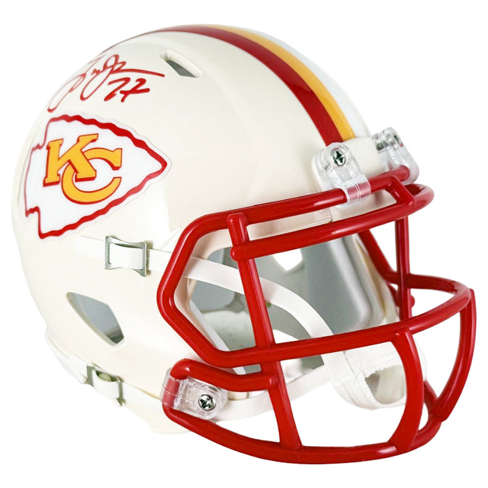 Larry Johnson Signed Kansas City Chiefs Retro Speed Mini Football Helmet (JSA)