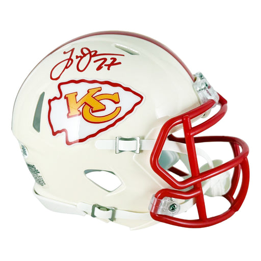 Larry Johnson Signed Kansas City Chiefs Retro Speed Mini Football Helmet (JSA)