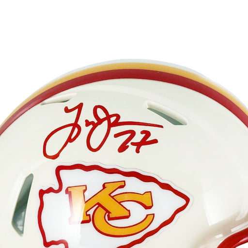 Larry Johnson Signed Kansas City Chiefs Retro Speed Mini Football Helmet (JSA)