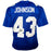 Michael Johnson Signed New York Blue Football Jersey (JSA)