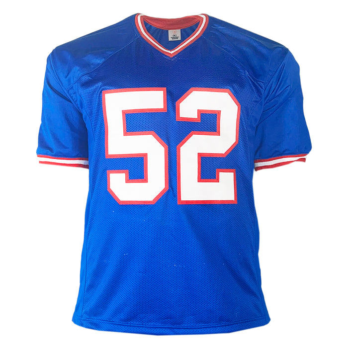 Pepper Johnson Signed New York Blue Football Jersey (Beckett)