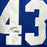 Michael Johnson Signed SB XLII Inscription New York Blue Football Jersey (JSA)