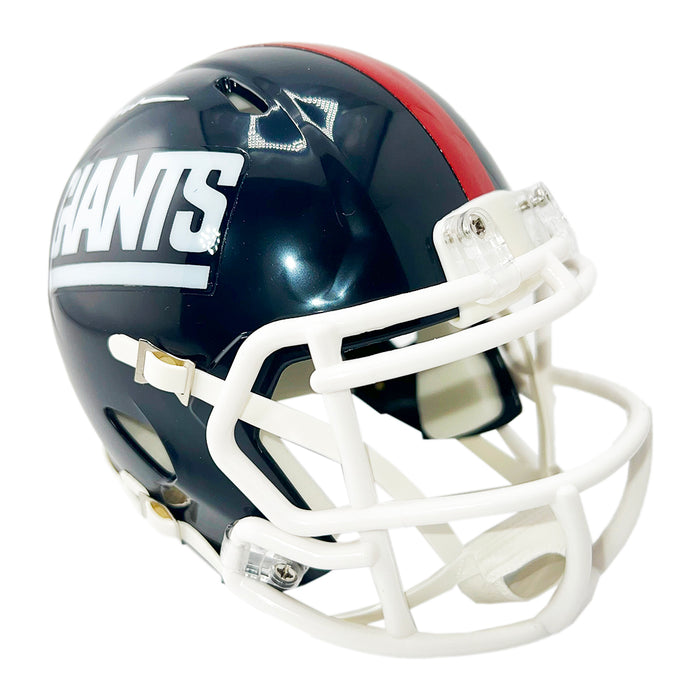 Pepper Johnson Signed New York Giants Throwback 80-99 Speed Mini Football Helmet (Beckett)