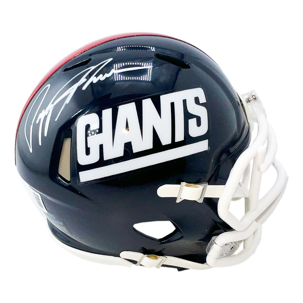 Pepper Johnson Signed New York Giants Throwback 80-99 Speed Mini Football Helmet (Beckett)