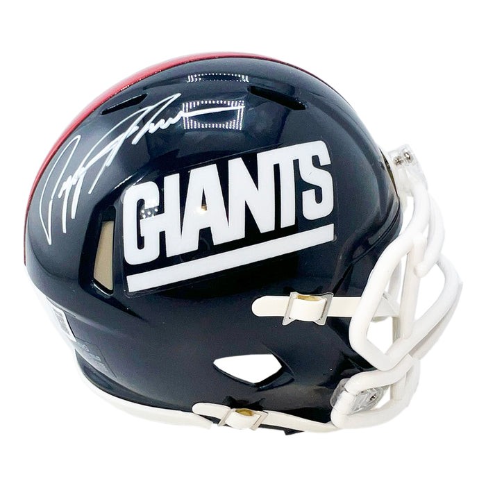 Pepper Johnson Signed New York Giants Throwback 80-99 Speed Mini Football Helmet (Beckett)