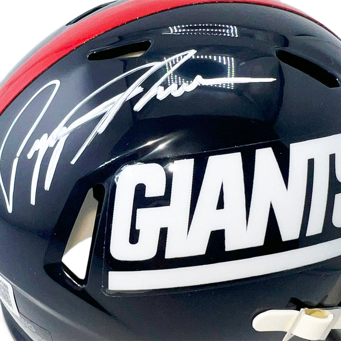 Pepper Johnson Signed New York Giants Throwback 80-99 Speed Mini Football Helmet (Beckett)