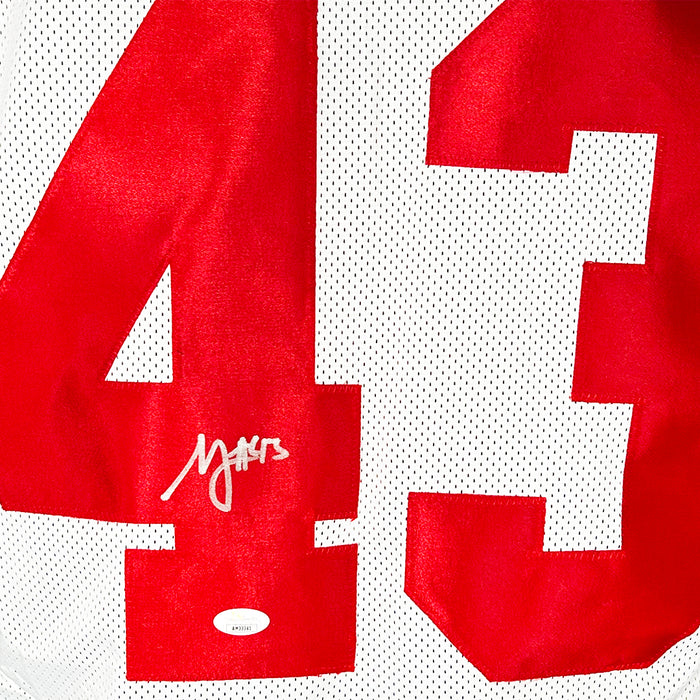 Michael Johnson Signed New York White Football Jersey (JSA)
