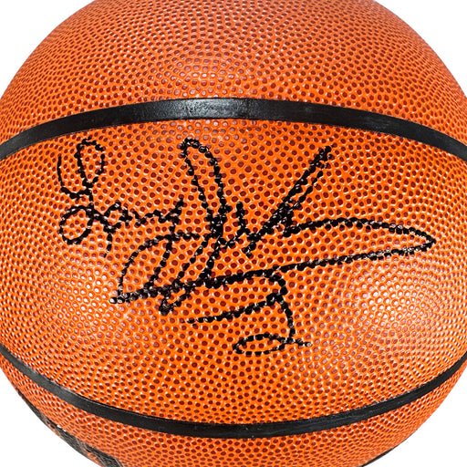 Larry Johnson Signed NBA Wilson Authentic Series Basketball (JSA)