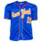 Howard Johnson Signed 86 WSC Inscription New York Blue Baseball Jersey (Beckett) - RSA