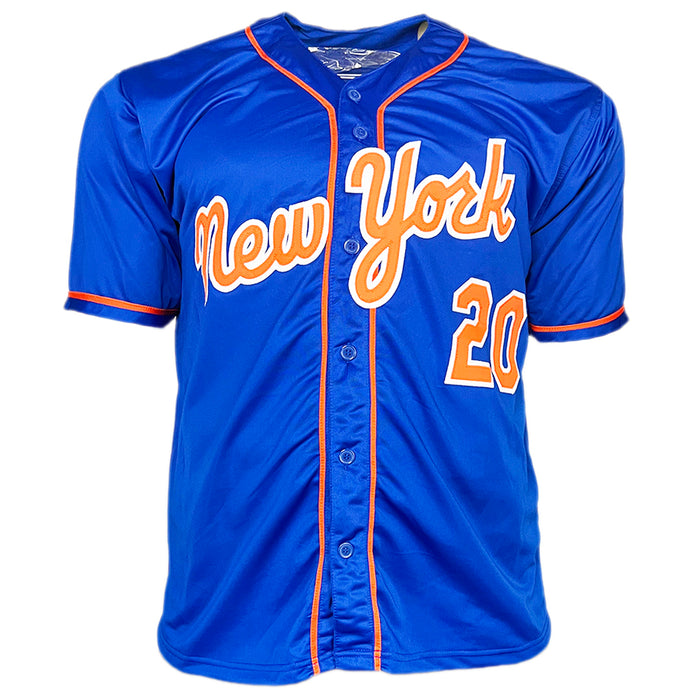 Howard Johnson Signed New York Blue Baseball Jersey (JSA)