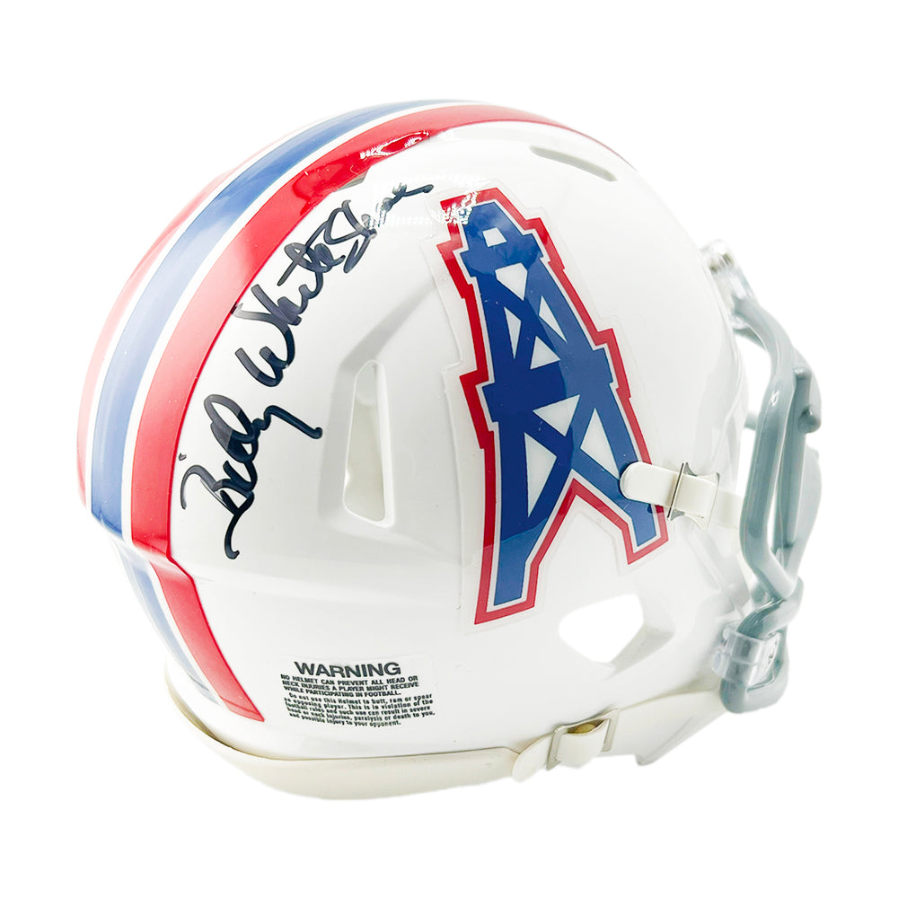Billy "White Shoes" Johnson Signed Houston Oilers Throwback 75-80 Speed Mini Football Helmet (JSA)