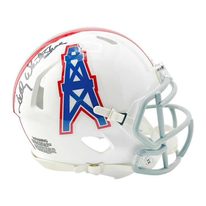 Billy "White Shoes" Johnson Signed Houston Oilers Throwback 75-80 Speed Mini Football Helmet (JSA)