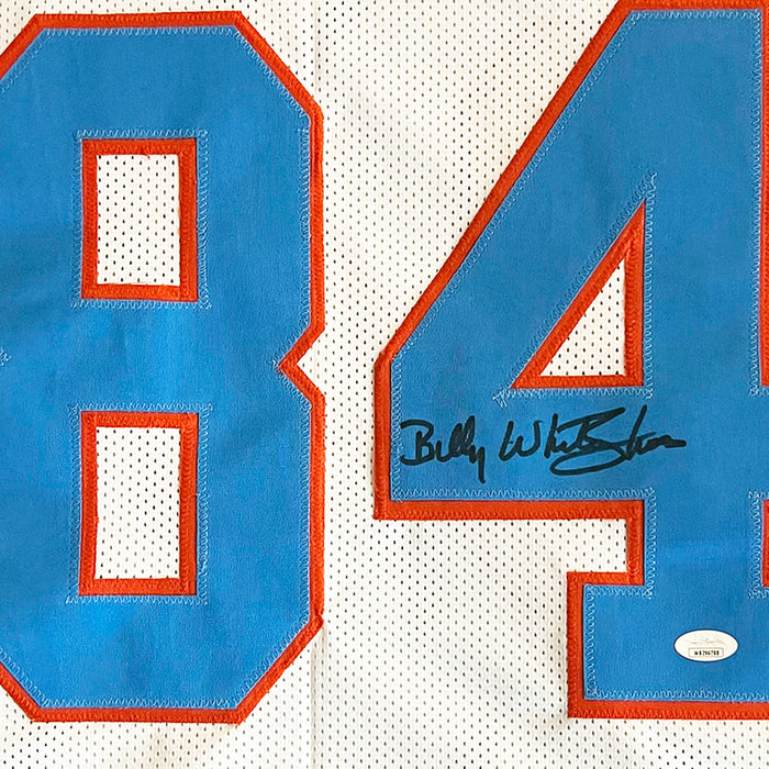 Billy "White Shoes" Johnson Signed Houston White Football Jersey (JSA)