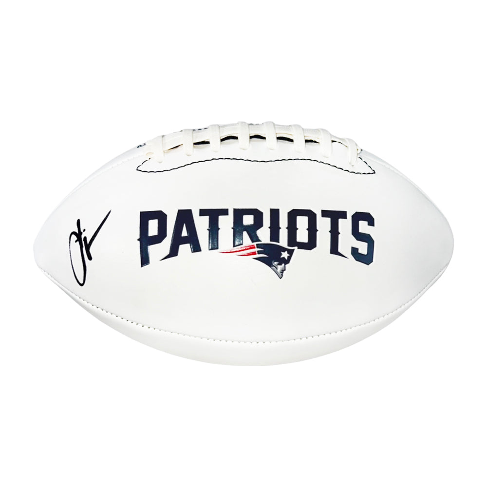 Chad Johnson Signed New England Patriots Official NFL Team Logo Football (JSA)