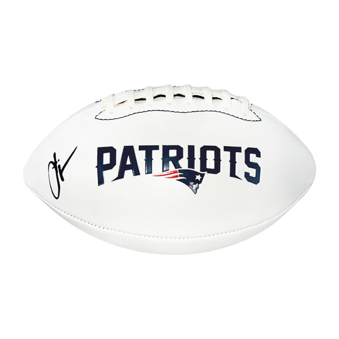 Chad Johnson Signed New England Patriots Official NFL Team Logo Football (JSA)