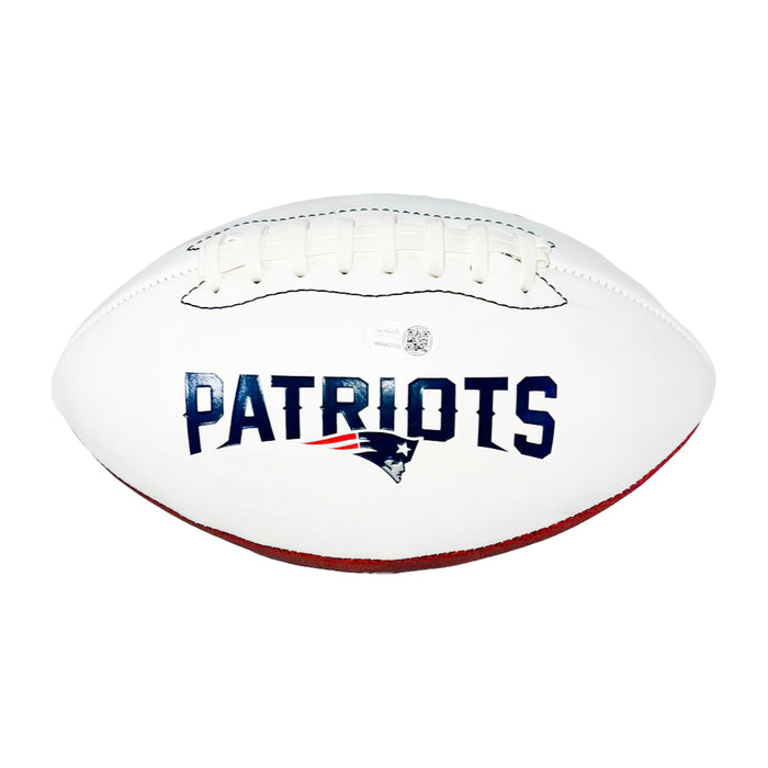 Chad Johnson Signed New England Patriots Official NFL Team Logo Football (JSA)