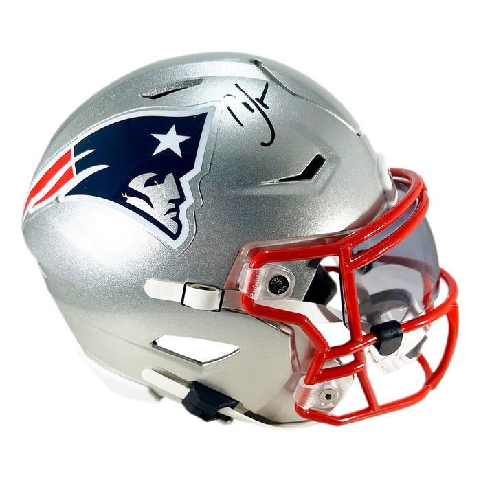 Chad Johnson Signed New England Patriots Midi SpeedFlex Football Helmet (JSA)