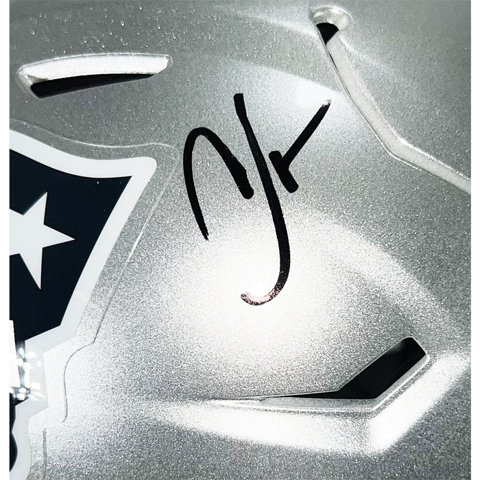 Chad Johnson Signed New England Patriots Midi SpeedFlex Football Helmet (JSA)