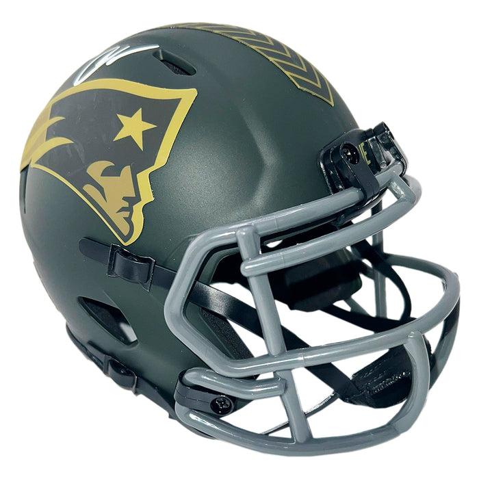 Chad Johnson Signed New England Patriots Salute 2025 Mini Football Helmet (JSA)