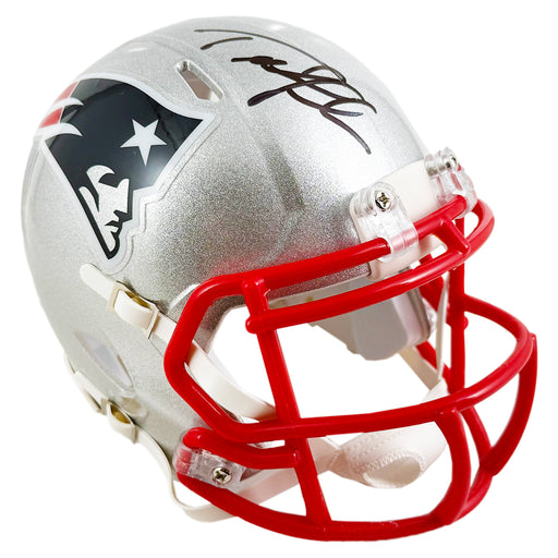Ted Johnson Signed New England Patriots Speed Mini Football Helmet (JSA)