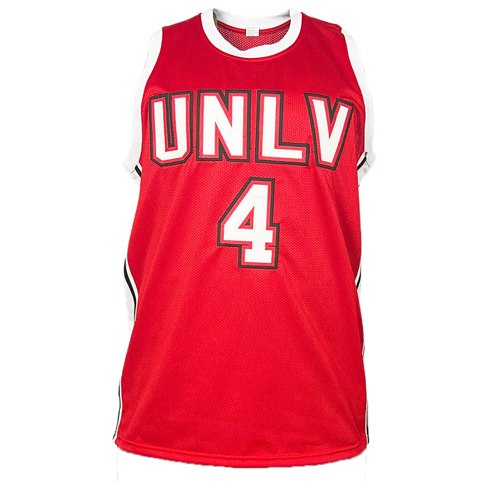 Larry Johnson Signed UNLV College Red Basketball Jersey (JSA)